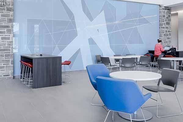 Commercial building survey of large open space in office building